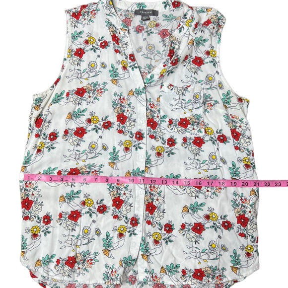 Primark Floral Sleeveless Button Down Tank size 14 - Picture 14 of 15
